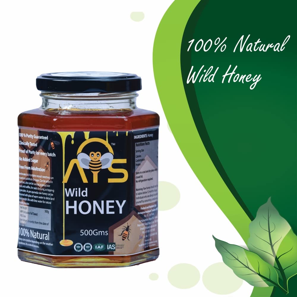 ATS Natural Pure Wild Honey - 500 gms