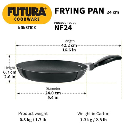 Hawkins Futura 24 cm Frying Pan Non Stick Fry Pan Frypan Black