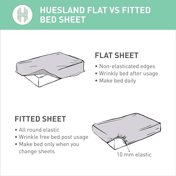 Huesland by Ahmedabad Cotton 144 TC Cotton King Size Bedsheet with 2 Pillow Covers - White & Brown
