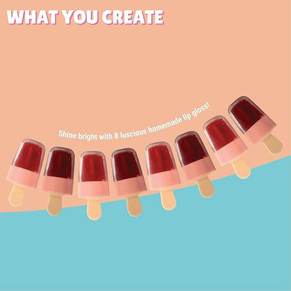 Kalakaram Lip Gloss Diy Kit - Make 8 Lip Gloss With Nourishing Vitamin E Oil | Fun and Engaging Activity Kit