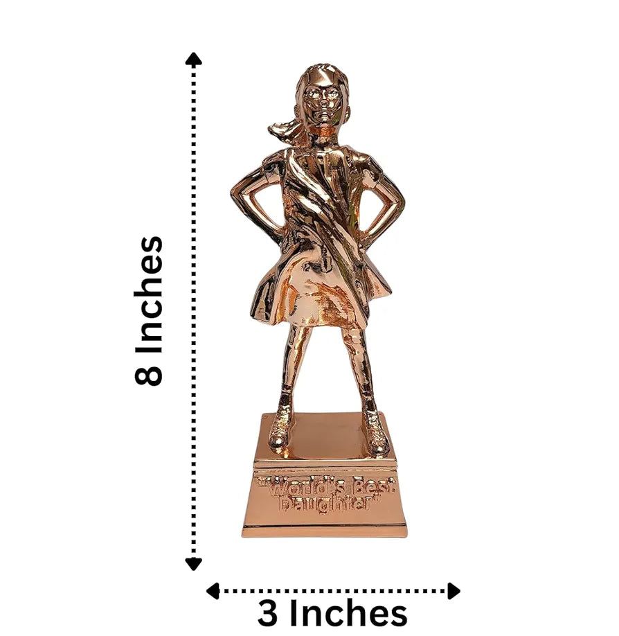 Gold Art India World's Best Daughter Figurine Rose Gold Plated