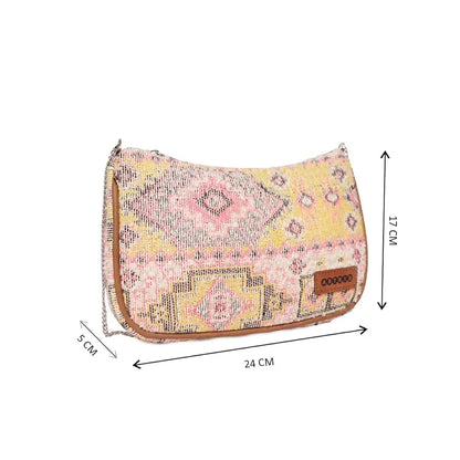 Astrid Handmade Macrame Flap Over Sling Bag For Girls And Women