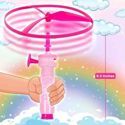 Ratna's Flying Wheele Unicorn 3 in 1 Can Be Used as Space Rocket | Sliding Wall & Spinning Top for Kids | Pink, Purple