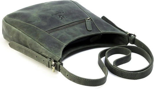 Goatter Hunter Leather Sling Cross-BodyBag for Girls And Women,
