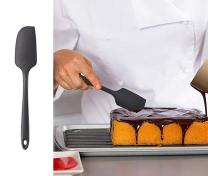 P-Plus International Professional Grade 4-Piece Silicone Spatula Set 315C Heat Black