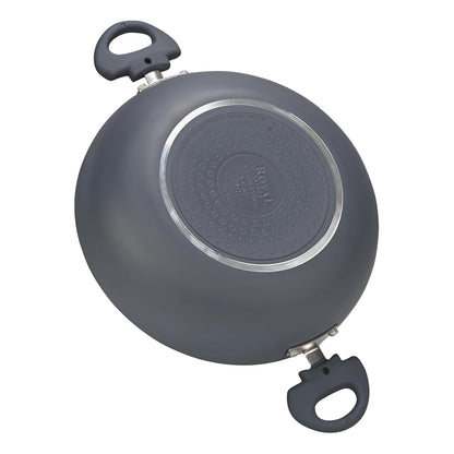 NAVRANG Cookware Aluminium Kadhai 22cm with Glass Lid