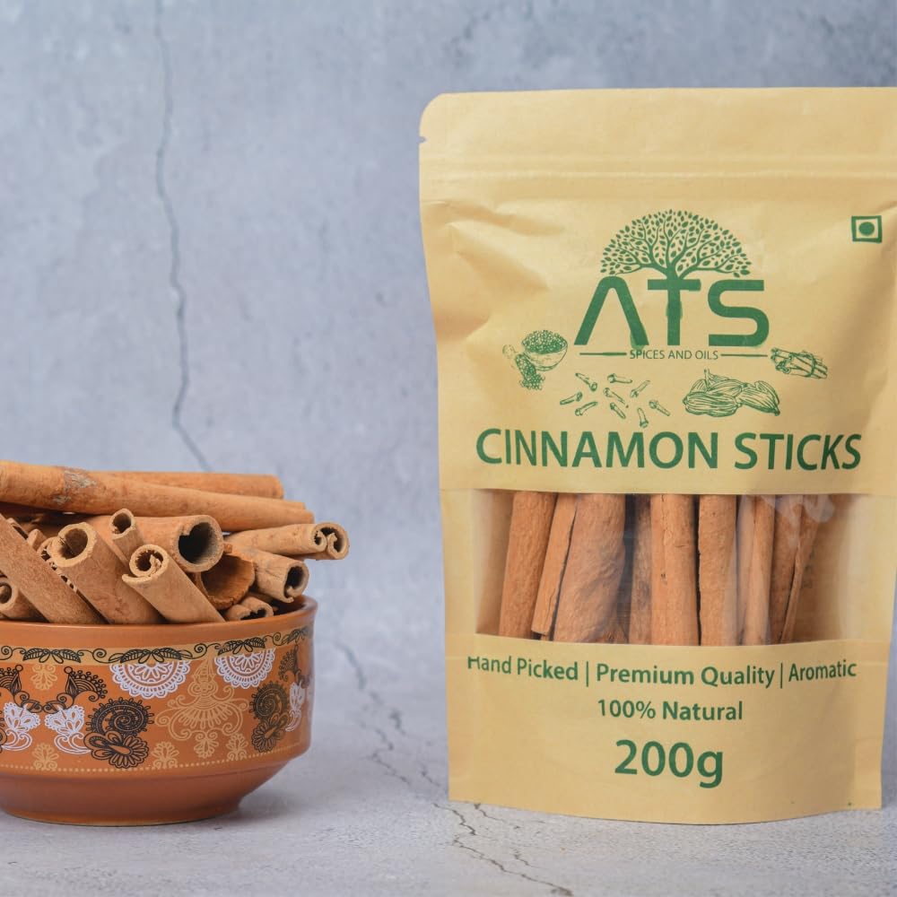 ATS Natural Finest cinnamon Sticks - 200 Gms