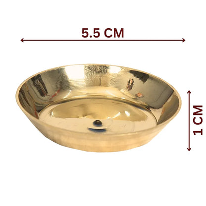 Anciently Feng Shui Tortoise for Good Luck | Brass Tortoise with Plate, Small Size, Brass, Gold Colour, 1 Set, Religious