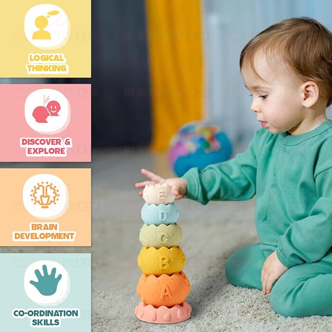 Wembley Stacking Toys for Kids Baby Bath Toys Colorful Toddler