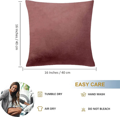 Cloth Fusion Velvet Sofa Cushion Cover Set of 5 Luxurious Cushion Cover Dusty Pink