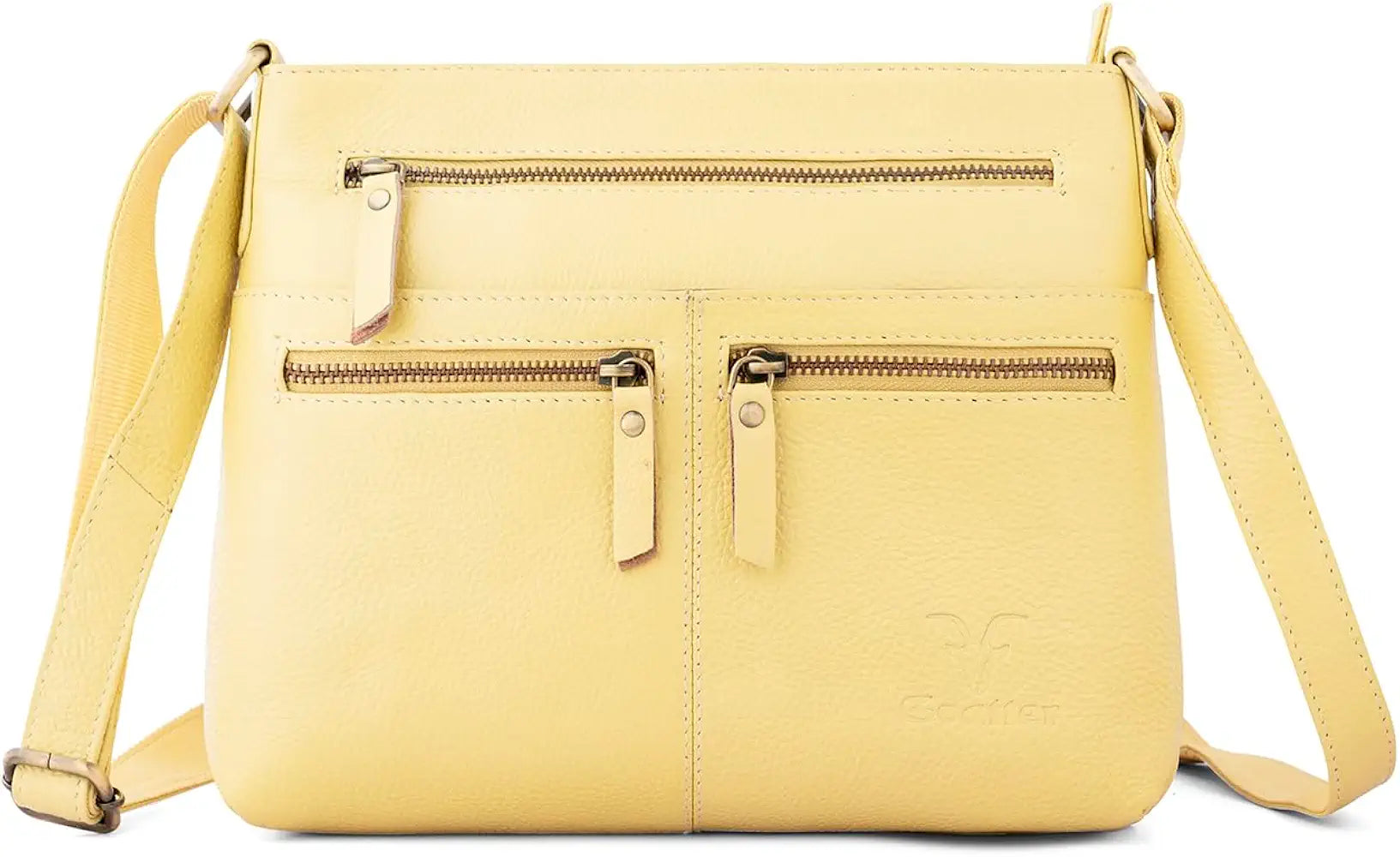 Goatter Genuine Soft Leather Multi Pocket 10" Inch Sling Cross-BodyBag for Girls And Women,