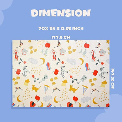Wembley Baby Play Mat Double Sided Waterproof Floor Mat Playmat for Kids Beige Colour