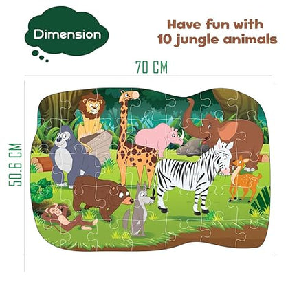 The Book Tree Jungle Animals Puzzle for Kids Aged 4 and Above Vibrant and Colourful Pictures of Animals