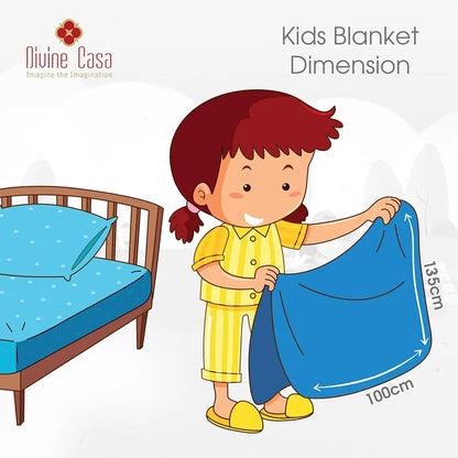 Divine Casa 120 GSM Microfiber Single Kids Dohar Soft & Lightweight Throw Blanket Paisley Pattern Colour Ivory & Beige