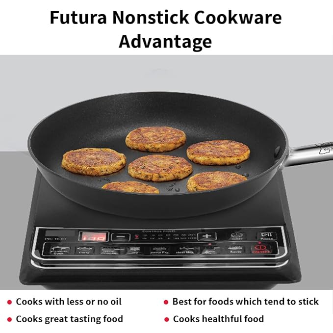 Hawkins Futura 30 cm Frying Pan Non Stick Fry Pan with Stainless Steel Handle