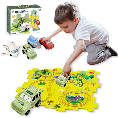 Wembley Puzzle Track Vehicle Play Set for Kids Toddlers