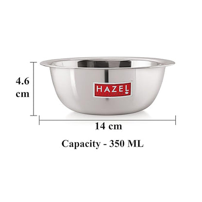 Hazel Stainless Steel Serving Bowl Snacks Serving and Mixing Bowl Accessories