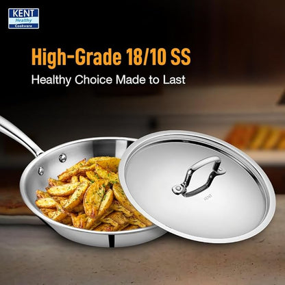 Kent Triply Frying Pan 22 Cm With Ss Lid
