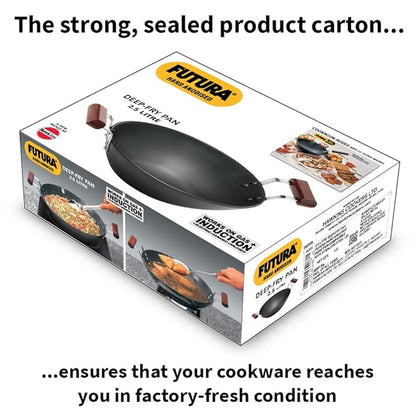 Hawkins Futura Hard Anodised Deep Fry Pan 2.5 litre Induction Compatible without Lid