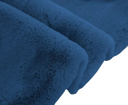 Luxe Home International Rabbit Fur Rectangular Carpet Soft Anti Slip Skid Ruffle Mats 4X6 Feet  Colour Teal