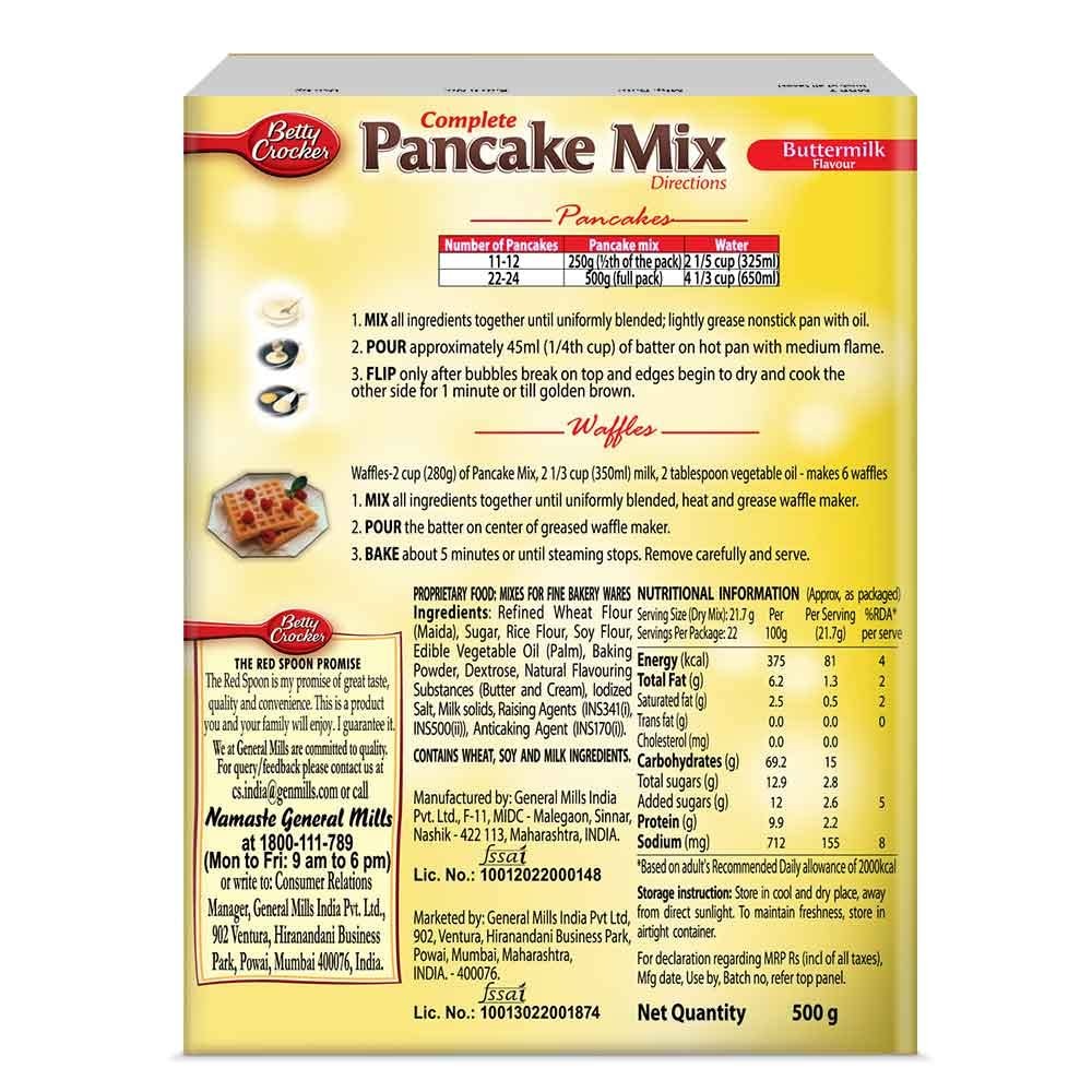 Betty Crocker Buttermilk Pancake Mix - 500 gms