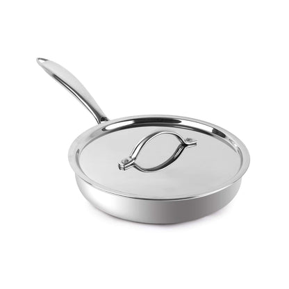 Cello Armour Induction Base Tri-ply Fry Pan With Stainless Steel Lid Flame Proof | Durable & Rust-resistant