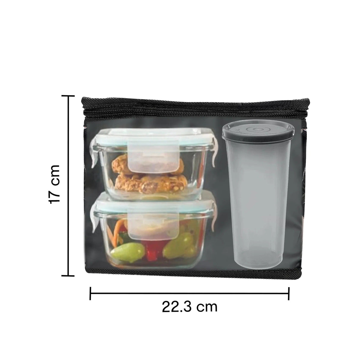 Anko Insulated Lunch Bag 2.5L | Hibiscus Print | Leakproof | Easy to Clean | Office School Gym