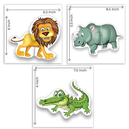 Toykraftt 2 Piece Puzzles For Kids Age Of 2-3 Years Educational Toys My First Jungle Animal