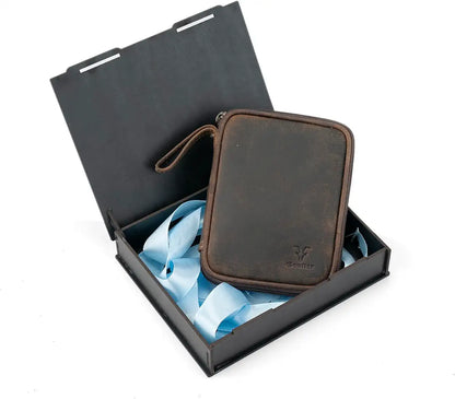 Goatter Genuine Leather Gift Hamper for Men,Tech Organizer for Travel and Daily Use, 