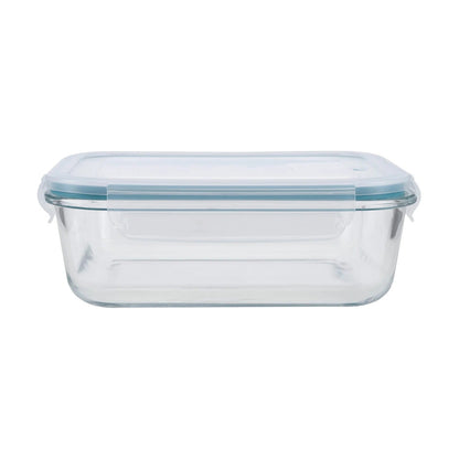Anko 1L Glass Storage Container with Lockable Lid | Leak-Proof | Spill-Proof | Clear