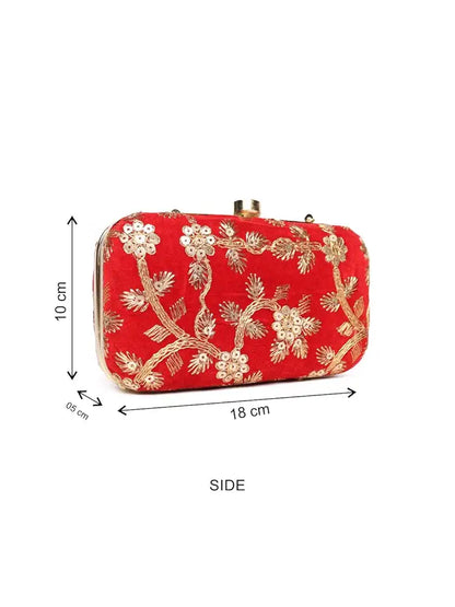 Astrid Handmade Macrame Flap Over Sling Bag For Girls And Women Colour Red