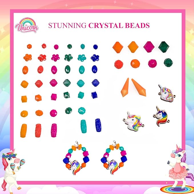 Ratna's Unicorn Jewellery Junior | Diy Kit for Girls to Make Necklaces, Earnings, Bracelets
