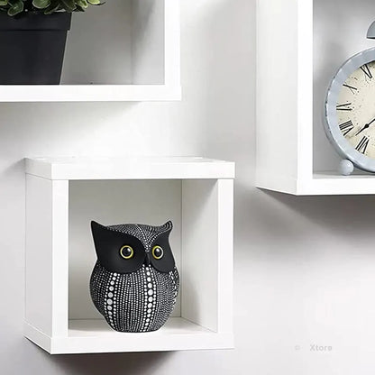 Xtore Modern Classy Lucky Owl Resin Art Figure Showpiece