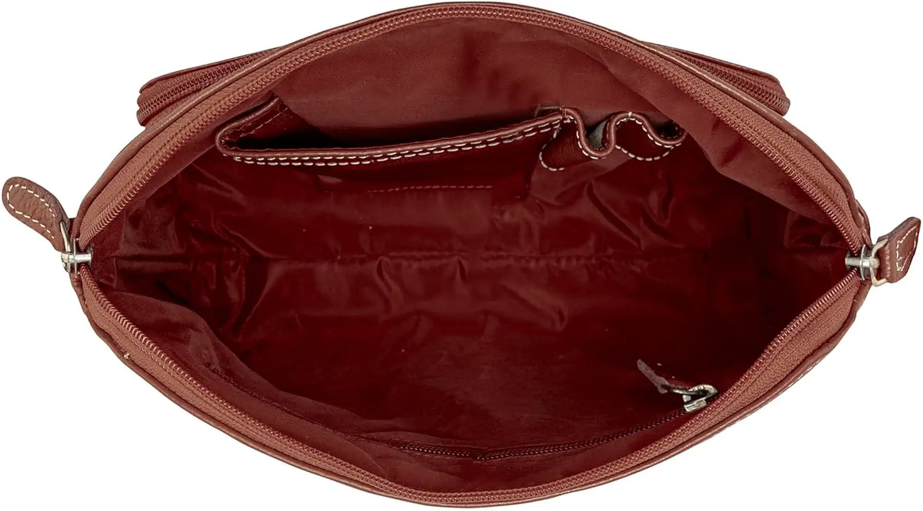 Goatter Genuine Soft Leather Multi Pocket 10" Inch Sling Cross-BodyBag for Girls And Women,