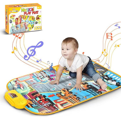 Wembley Transport Musical Mat for Kids Ages 3+ Baby Piano Play Mat