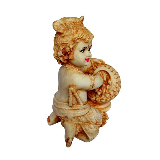 Newven Poly Marble Handcrafted Krishna showpiece Hindu god Idol Decorative Statue
