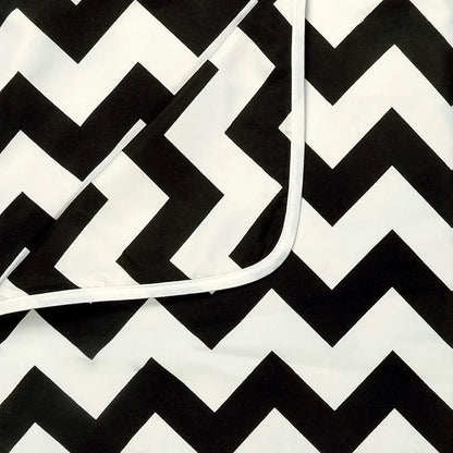 Divine Casa 120 GSM Microfiber Single Kids Dohar Soft & Lightweight Throw Blanket Zig-Zag Pattern Colour Anthracite