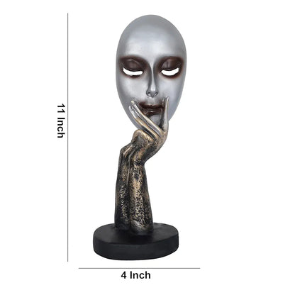 Zart Presents New Lady Face Silver Showpiece Perfect for Living Room