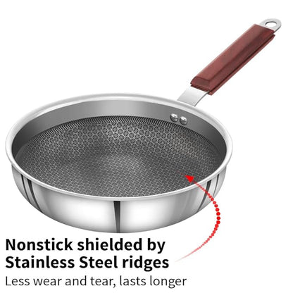 Hawkins 22 cm Frying Pan Triply Stainless Steel Shielded Nonstick Fry Pan