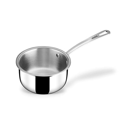 Stahl Artisan Triply Stainless Steel Saucepan With Lid Sauce Pan Induction Base Milk Pan Tea Pan Stainless Steel | 1 L | 14 Cm