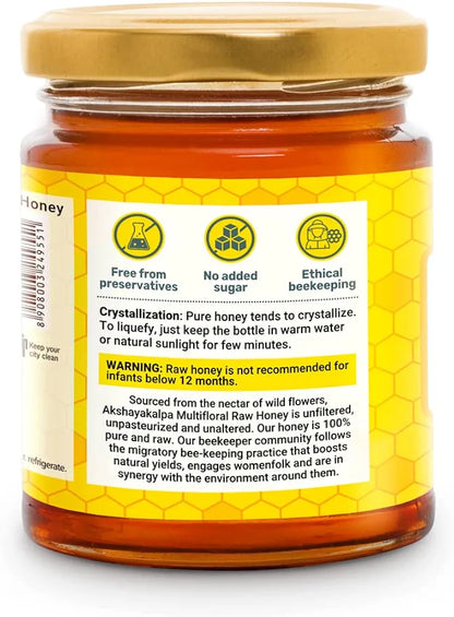 Akshayakalpa Multifloral Raw Honey 250 gms