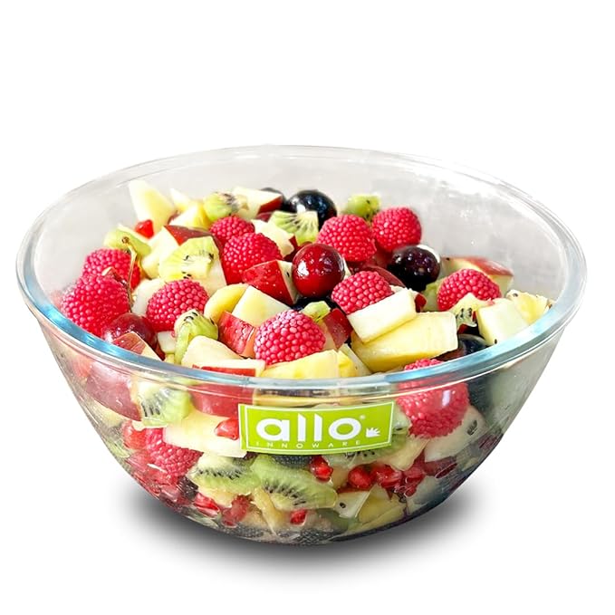 Allo Food Safe Borosilicate Glass Mixing & Serving Bowls for Kitchen Safe Bowl 2700 ml