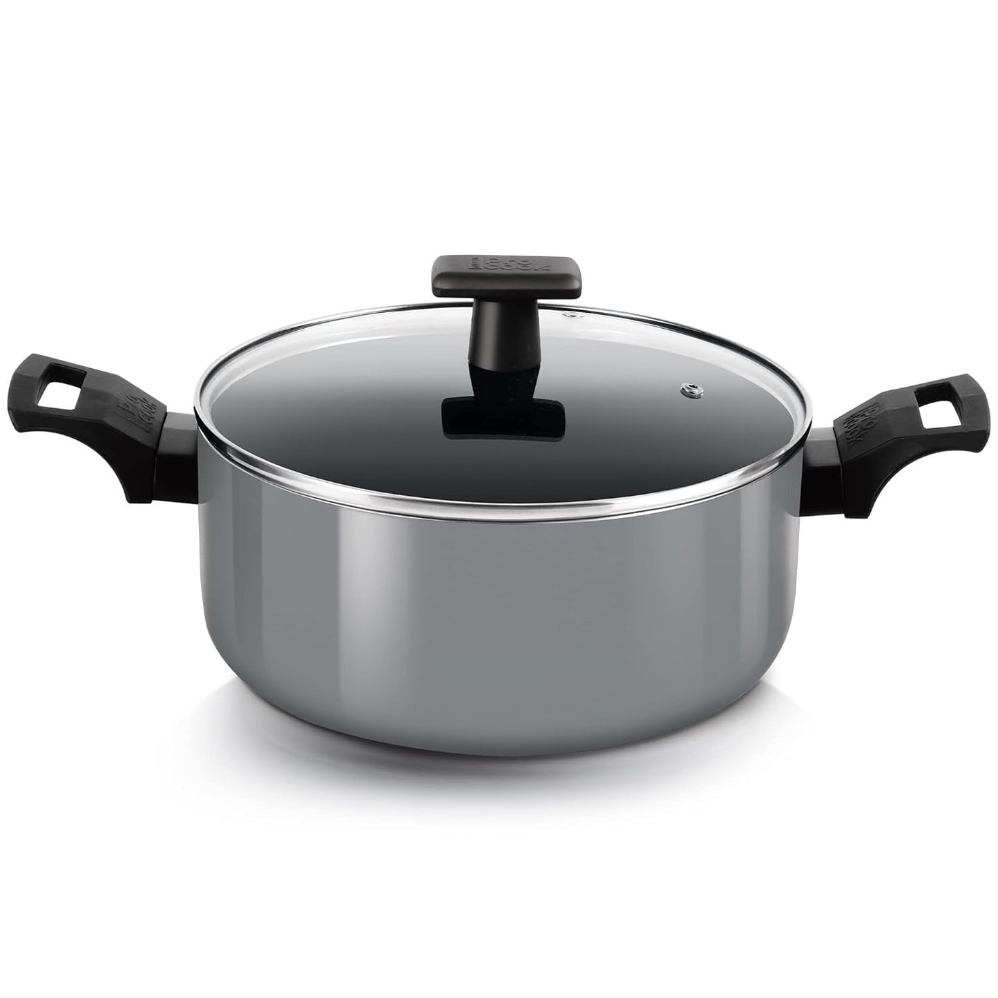 Milton ProCook BlackPearl Non-Stick Aluminium Biryani Pot with Glass Lid Induction