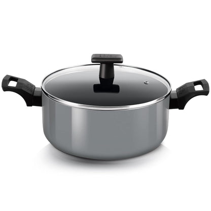 Milton ProCook BlackPearl Non-Stick Aluminium Biryani Pot with Glass Lid Induction
