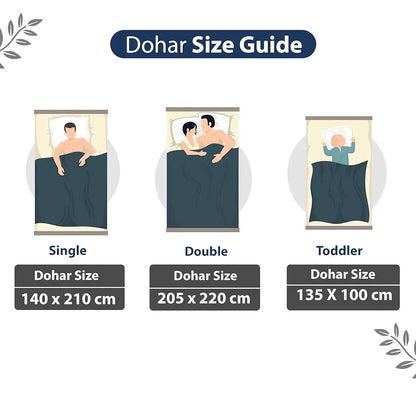 Divine Casa 120 GSM Microfiber Single Kids Dohar Soft & Lightweight Throw Blanket Moroccan Pattern Colour Deep Blue