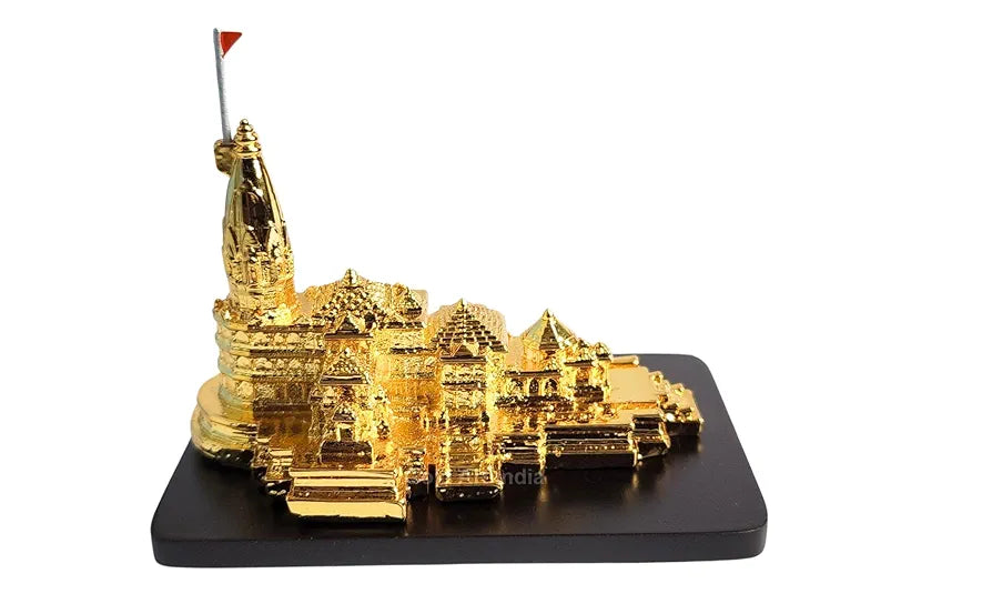 Gold Art India Ram Mandir Ayodhya Gold Plated 24 Karat - Minature small