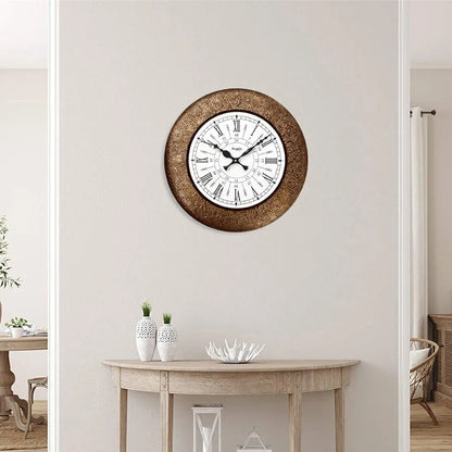 RoyalsCart Analog Wall Clock For Elegant Clock Size - 16 X 16 Inches Gold