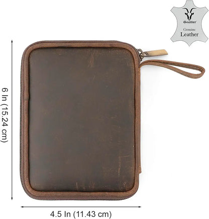Goatter Genuine Leather Gift Hamper for Men,Tech Organizer for Travel and Daily Use, 