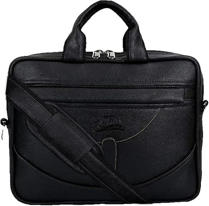 Leather World Pu Leather Mini 14 inch Laptop Office Bag | Office Bag | Messenger Bag | Travel Bag