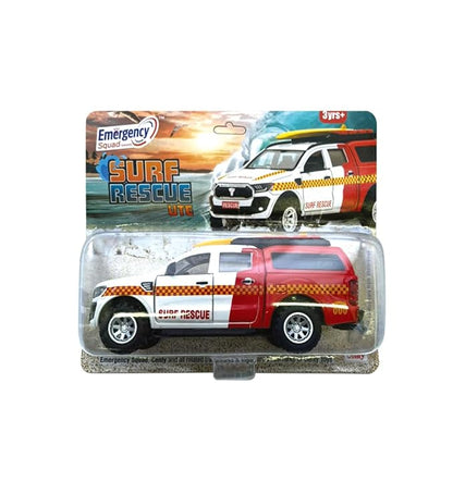 Centy Surf Rescue UTE Pull Back Toy Car with Door Openable for 3Y+ Multi Colour